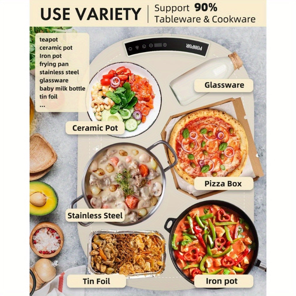 Electric Warming Mat for Food, 3 Adjustable Temperature - Silicone Food Warmer Tray for Parties, Full Surface Heating, Auto Power Off, Foldable Hot Plate for Gatherings, Buffet, Family Meals, Mothers Day Gifts