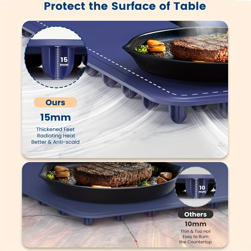 Kitchen Food Warming Mat - Kitchen Silicone Heating Mat For Food With 4 Temperature Levels, Raised Feet To Protect Table, Roll Up Buffet Hot Plate Heating Mat, Portable Kitchen Food Warmer For Parties, Family Dinners, Travelling