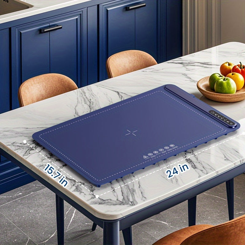 Kitchen Food Warming Mat - Kitchen Silicone Heating Mat For Food With 4 Temperature Levels, Raised Feet To Protect Table, Roll Up Buffet Hot Plate Heating Mat, Portable Kitchen Food Warmer For Parties, Family Dinners, Travelling