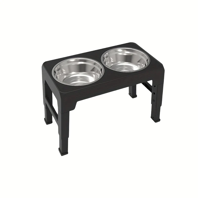 The Dog Bowl Rack Is Foldable And Adjustable In Height, Suitable For Dogs Of Various Body Types. It Includes 2 Feeding Bowls, A Pet Bowl That Can Be Raised And Lowered, And An Elevated Folding Bowl Rack.